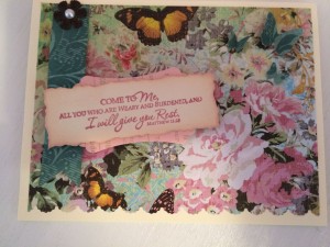 Floral and Butterflies Garden Encouragement Card ~ from Me & My House