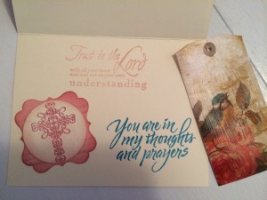 Bookmark tag & Encouragement Card inside ~ from Me & My House