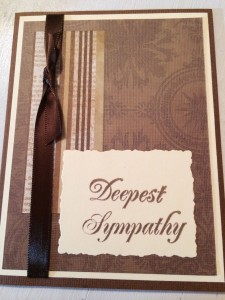 Sympathy card - masculine, simple, classic - from Me & My House