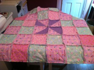 Baby Girl's Rag Quilt ~ from Me & My House